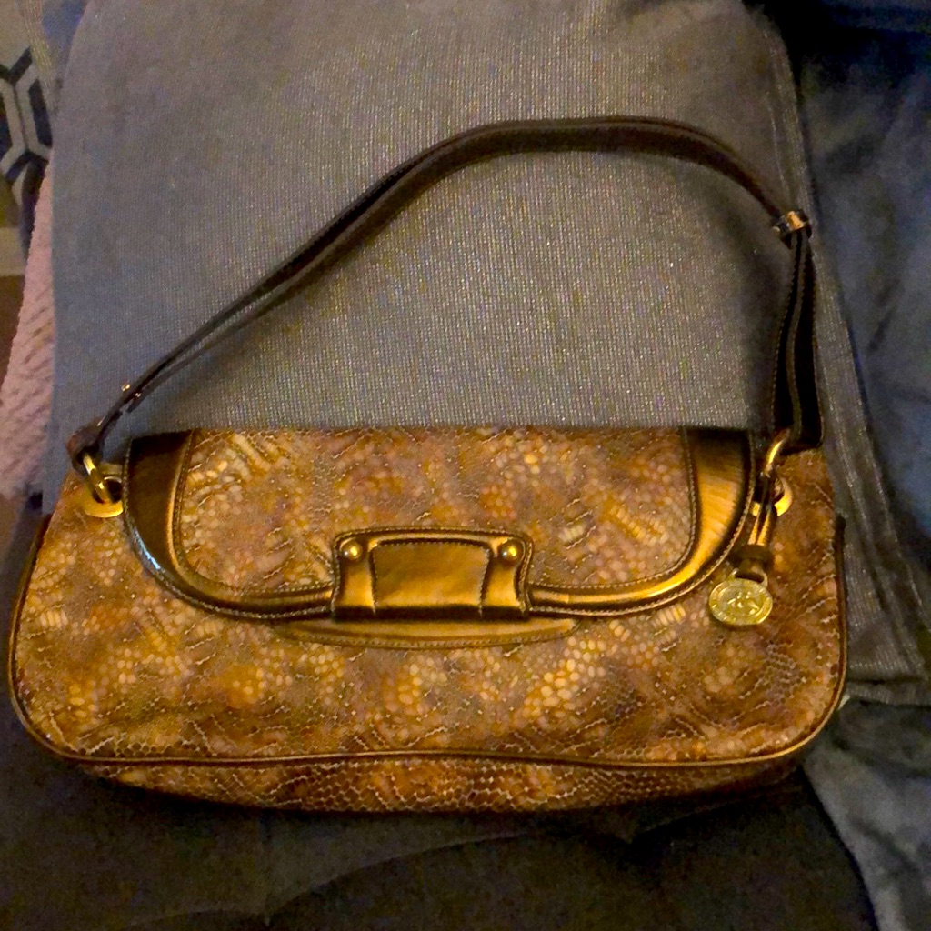 Brahmin Patent Python Bag